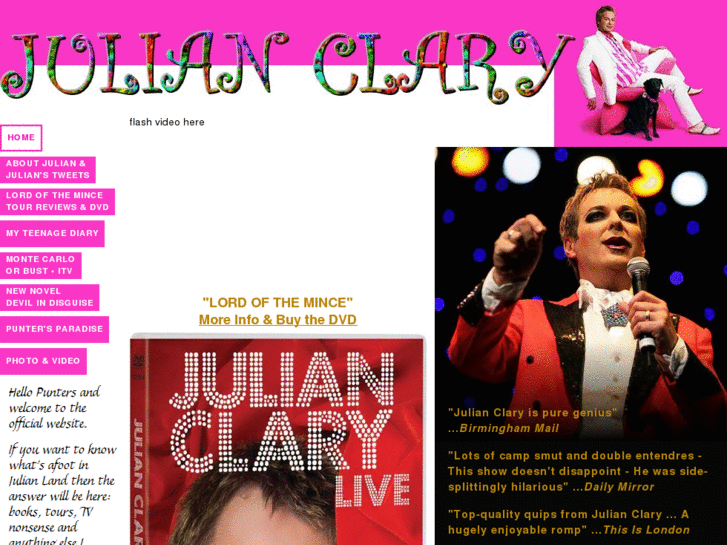 www.julianclary.co.uk