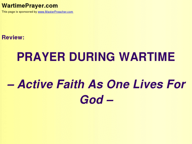 www.wartimeprayer.com