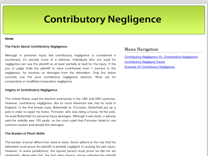 www.contributorynegligence.net