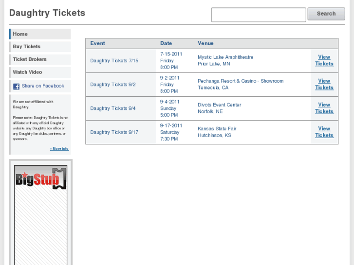 www.daughtrytickets.info