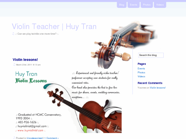 www.huyviolinist.com