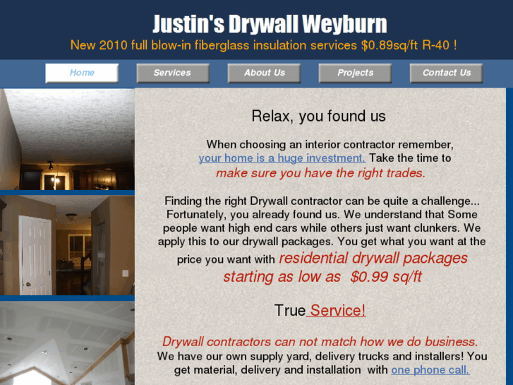 www.justinsdrywall.com