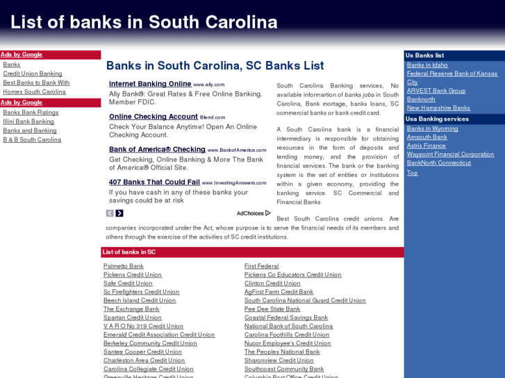 www.banksinsouthcarolina.net