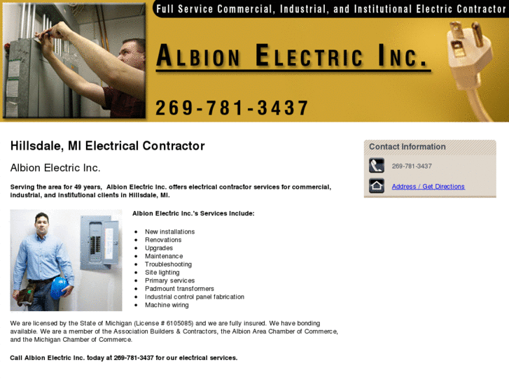 www.electriccontractorhillsdalemi.com