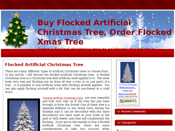 www.flockedartificialchristmastree.net