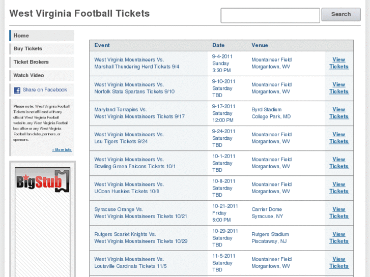 www.westvirginiafootballtickets.net