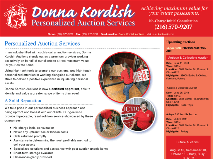 www.donnakordishauctions.com