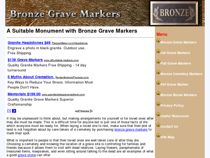 www.bronze-grave-markers.com