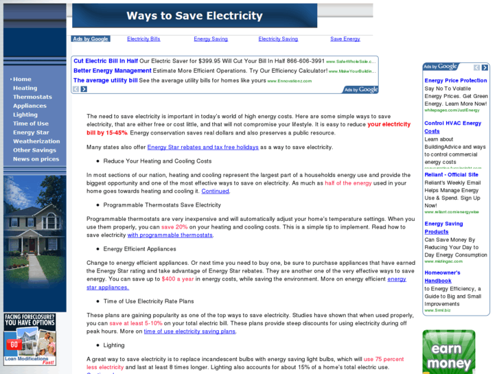 www.waystosaveelectricity.com