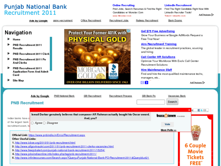 www.punjabnationalbankrecruitment2011.com