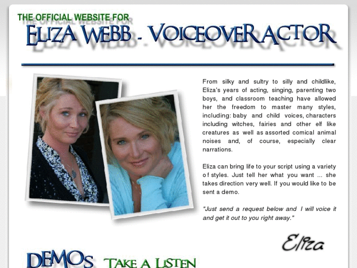 www.elizawebbvoiceovers.com