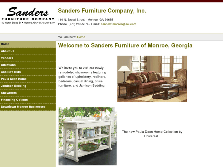 www.sandersfurnituremonroe.com