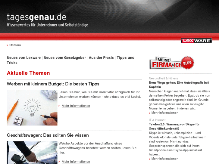 www.tagesgenau.de