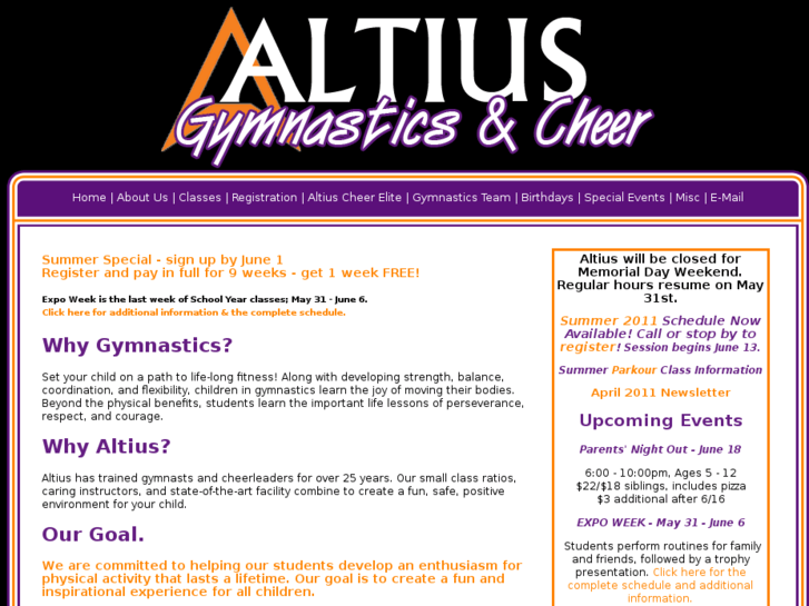 www.altiusgymnastics.com