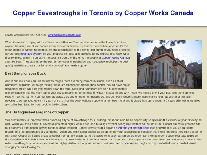 www.coppereavestroughintoronto.net