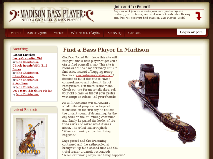 www.madisonbassplayer.com