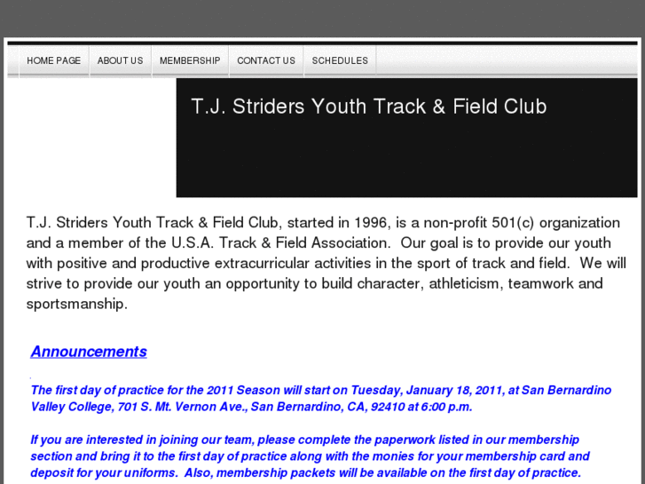 www.tjstridersyouthtrackclub.com