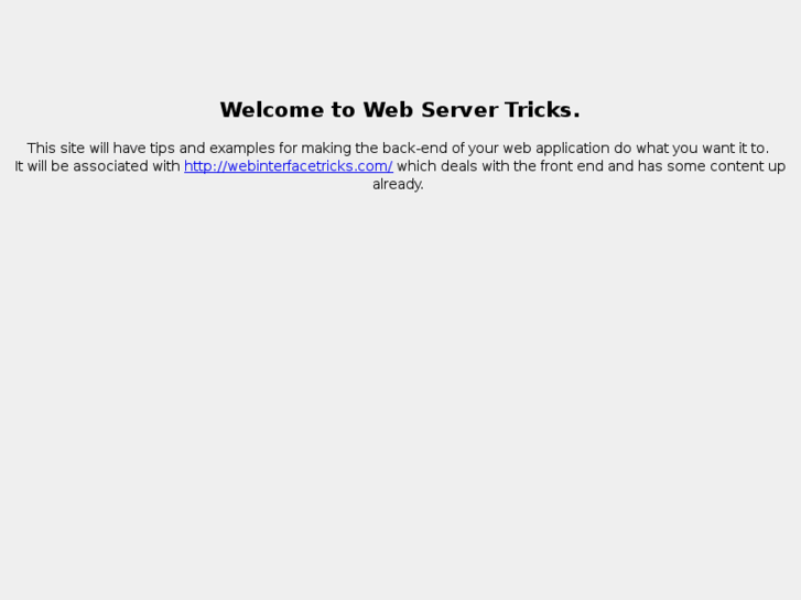 www.webservertricks.com