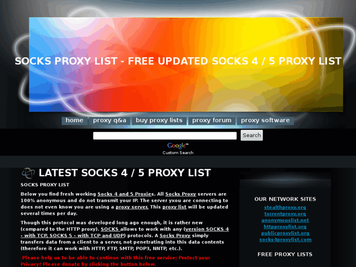 www.socks4proxylist.com