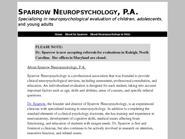 www.sparrowneuropsychology.com