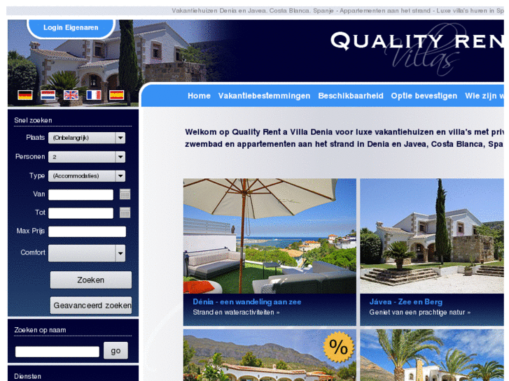 www.vakantiehuizendenia.com