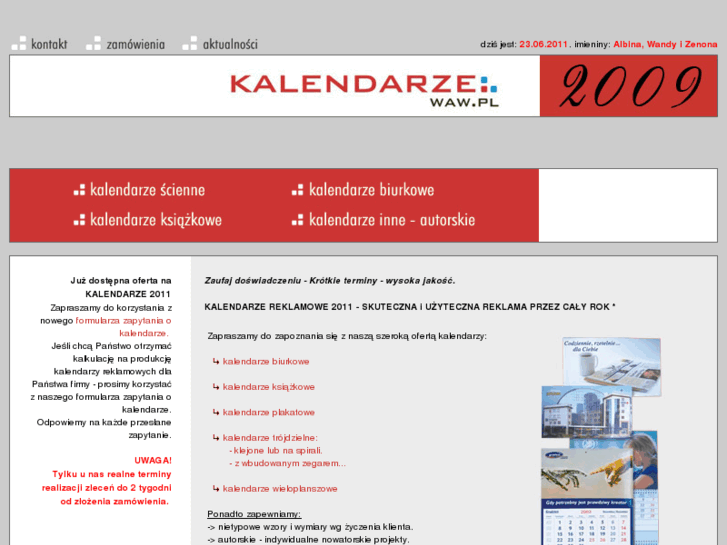 www.kalendarze.waw.pl