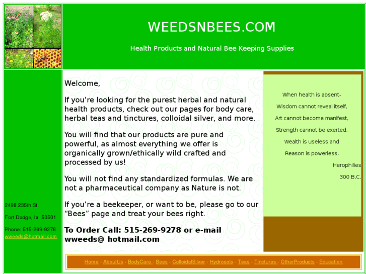www.weedsnbees.com