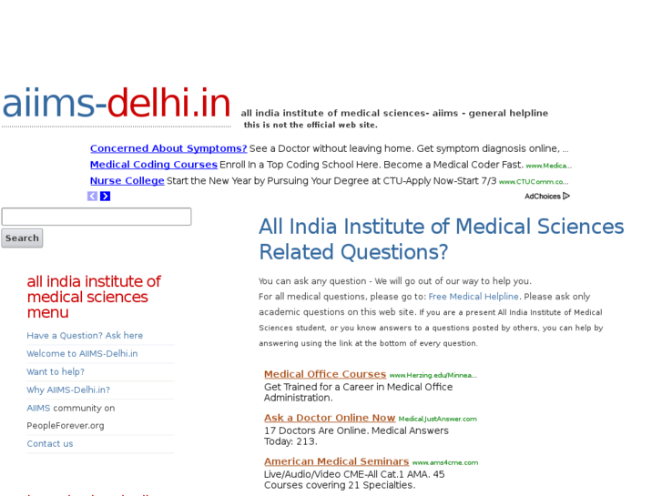 www.aiims-delhi.in