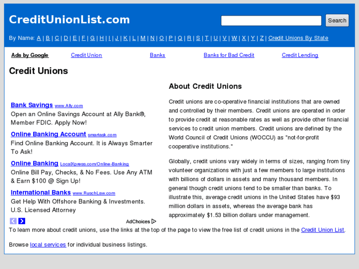 www.creditunionlist.com