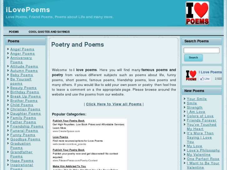 www.ilovepoems.net