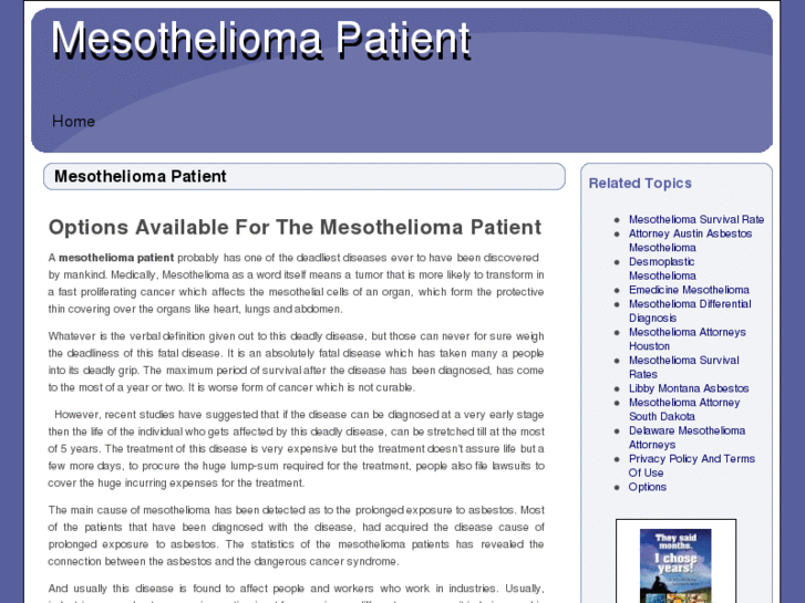 www.mesotheliomapatient101.com