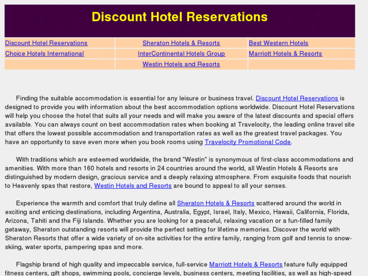 www.dicount-hotel-reservations.com