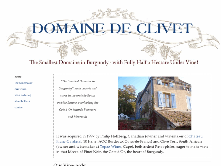 www.domainedeclivet.com