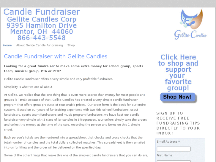 www.gellitecandlefundraiser.com