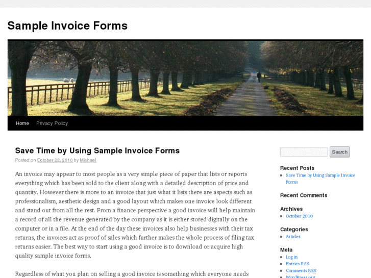 www.sampleinvoiceforms.info