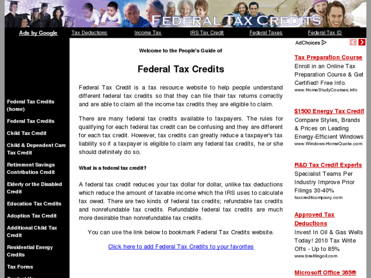 www.federaltaxcredits.org