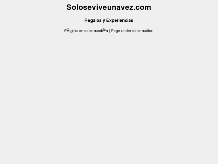 www.soloseviveunavez.com