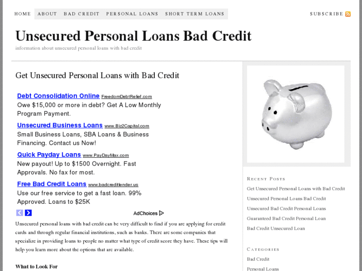 www.unsecuredpersonalloansbadcredit.org