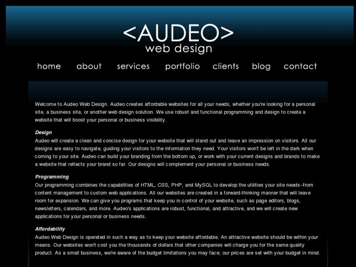 www.audeowebdesign.com