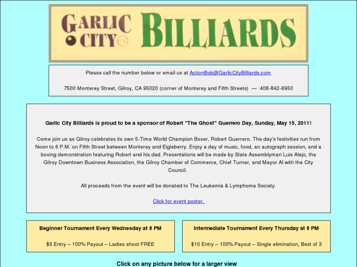 www.garliccitybilliards.com