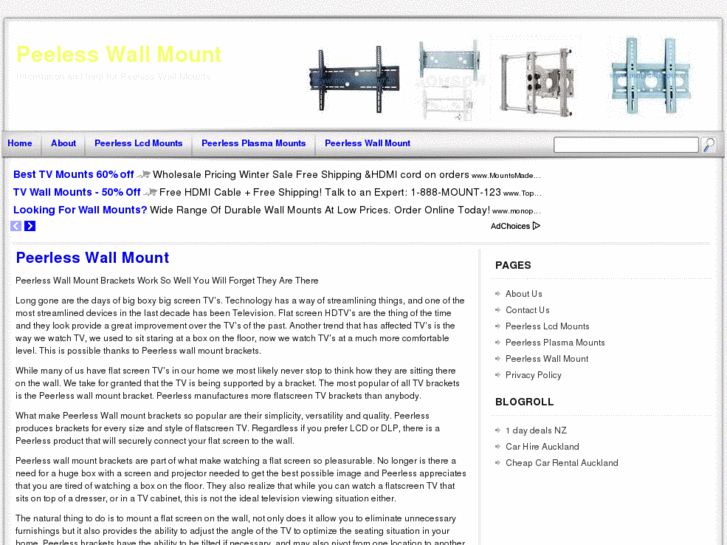 www.peerlesswallmount.net