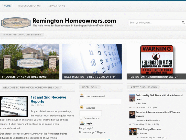 www.remingtonhomeowners.com