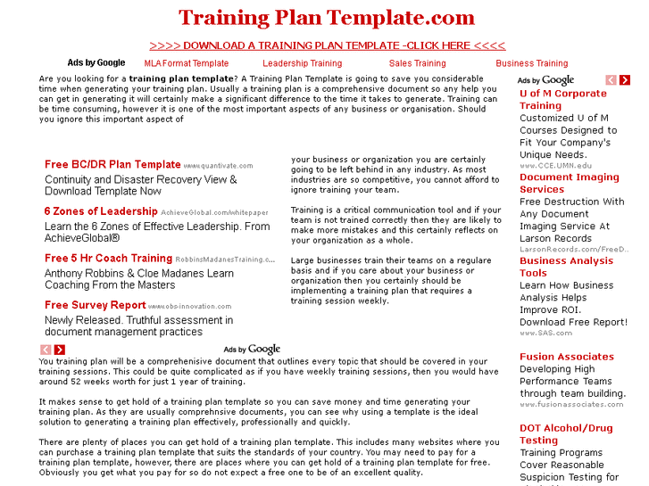 www.trainingplantemplate.com