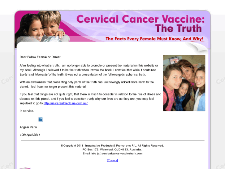 www.cervicalcancervaccinetruth.com