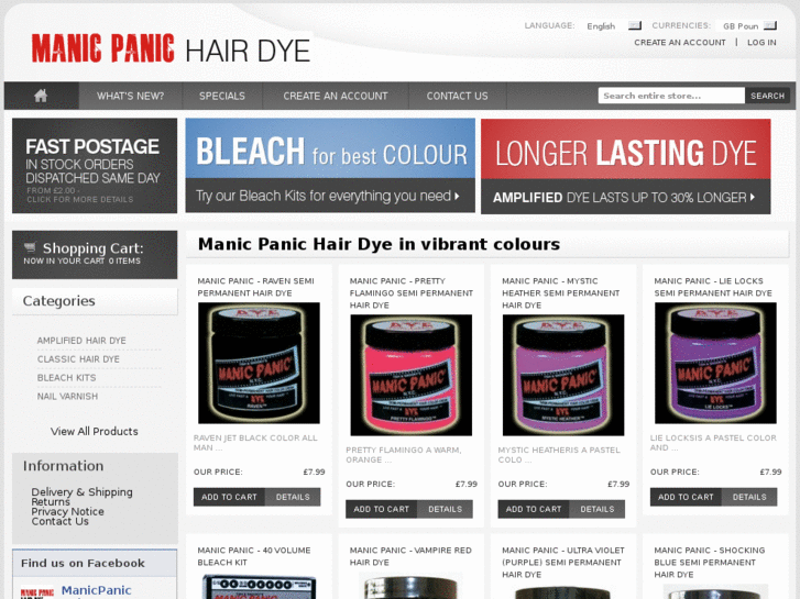 www.manicpanichairdye.com