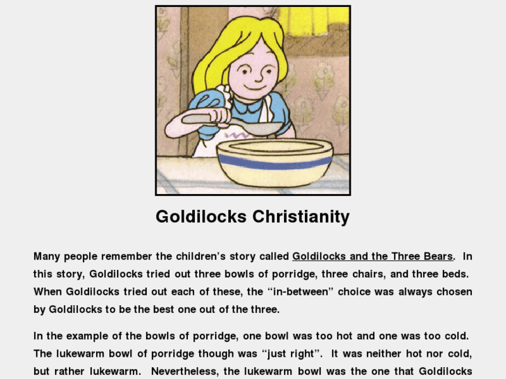 www.goldilockschristianity.com