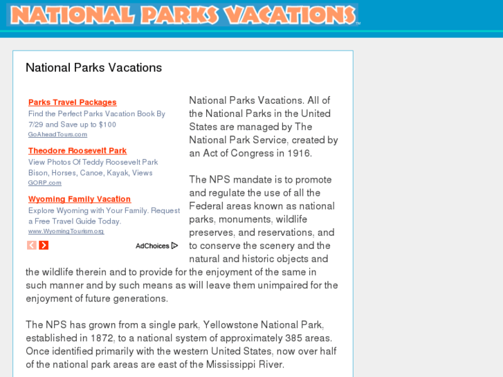 www.national-parks-vacations.com