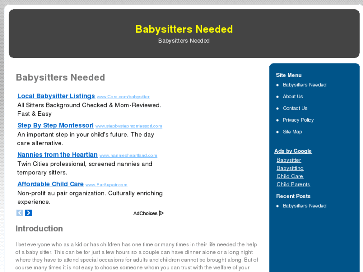www.babysittersneeded.org