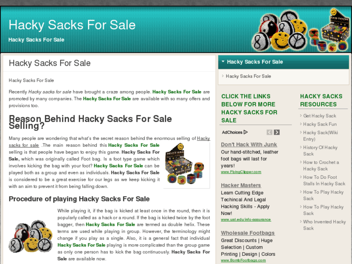 www.hackysacksforsale.com