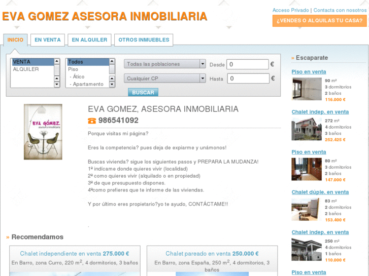 www.evagomezinmobiliaria.com